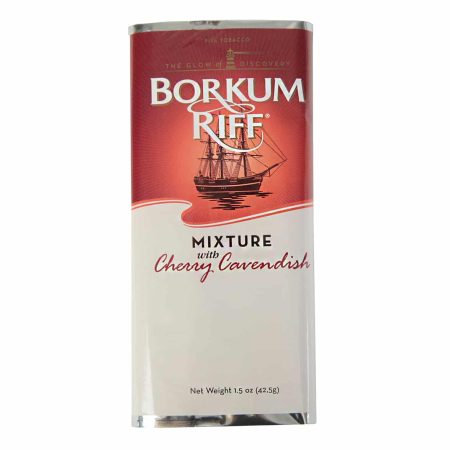 Borkum Riff Pipe Tobacco is a quality flavored variety series brand. The Borkum Riff Cherry Cavendish Pipe Tobacco is an aromatic blend of dark, rich Burley and bright Virginia tobaccos that offers pipe enthusiasts a pleasantly warm and mellow experience, enhanced with hints of sweet cherries and fragrant vanilla. Available in 1.5 oz. pouches.