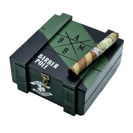 Alec Bradley Black Market Filthy Hooligan Barberpole 2023 are special limited edition cigars released in honor of St. Patrick’s Day.  Alec Bradley Black Market Filthy Hooligan are hand rolled in Honduras using an aged binder blend from Honduras & Panama & an Ecuadorian Sumatra binder. The Filthy Hooligan Barberpole cigars get their eye catching look by using a Honduran green Candela leaf with dark Nicaraguan wrapper accents. The flavor profile is medium bodied smoke with rich chocolaty sweet tobacco taste, an earthy grassiness throughout, cocoa, pepper, & leather. Get your limited edition Alec Bradley Black Market Filthy Hooligan Barberpole cigars at CigarandPipes.com while you can and enjoy St. Patrick's Day in style!