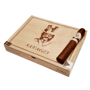 Caldwell Savages is a premium new cigar extension to Long Live the King that is limited to only select purveyors of Caldwell cigars nationwide. The Caldwell Savages are such a rare cigar that the actual blend is not-disclosed by the manufacturer, the only aspect reveled is that it is an extension of Long Live the King and is hand crafted with a flawless brown Habano leaf wrapper. We do know that the Savages are rolled in the Dominican Republic at the Tabacelera William Ventura cigar factory & use Dominican and Nicaraguan tobacco long-leaves for the rare blend. Savages cigars are smooth medium bodied creamy cigars with a sweet aroma providing earthy notes of cedar, sweet red pepper, leather, dried fruits, nuts & coffee- the Habano leaf wrapper on the Caldwell Savages is noted to provide less pepper notes than the Corojo leaf wrapper on the Long Live the King cigars.