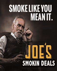 Joe's smokin deal at cigar and pipes. Weekly cigar and pipes deals.