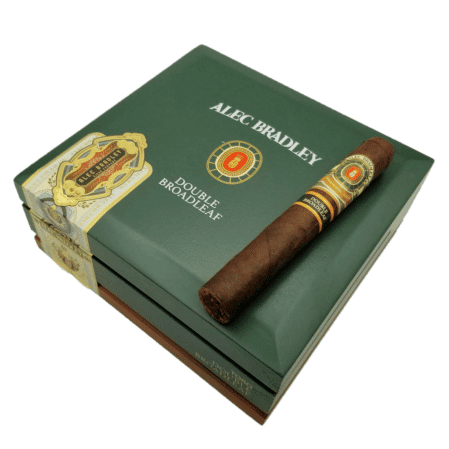 Alec Bradley Double Broadleaf Cigars features a beautiful Honduran Maduro wrapper along with a dual binder made of Honduran Broadleaf and Nicaraguan leaves with Honduran and Nicaraguan filler handcrafted in Honduras at the Tabacos De Oriente Factory. Alec Bradley Double Broadleaf Cigars are a medium-full bodied Cigar with flavorful notes of oak, toasted rye, coffee and black pepper.