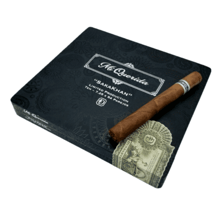 Mi Querida Black SakaKhan Cigars are masterfully crafted with a perfectly selected blend of filler tobaccos from the Dominican Republic, Nicaragua & Honduras, nestled in a Mexican San Andres binder then dressed in a dark, rich Connecticut Broadleaf wrapper. The SakaKhan cigars are a limited release with only 3,500 boxes produced at Nicaragua American Cigars S.A. in Esteli, Nicaragua. The SakaKhan are available in (7.25×54) with more sizes in the Mi Querida Black line planned to be released next year.