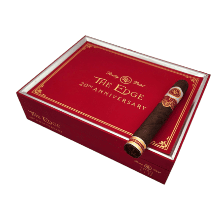 Rocky Patel Edge 20th Anniversary Cigars celebrates the birth of the popular Cigar known to offer a great smoke at a great price. Rocky Patel Edge 20th Anniversary Cigars is comprised of an Ecuadorian-Sumatra Seed wrapper covering a dual binder and filler of premium Honduran and Nicaraguan tobaccos. 